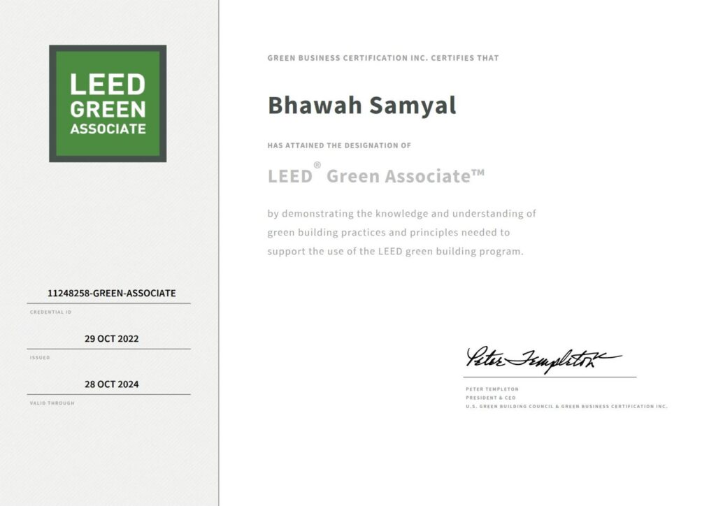 Leed green associate credentials