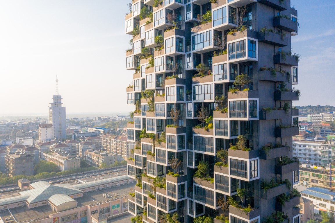 Green building: easyhome huanggang vertical forest city complex by raw vision studio