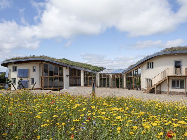 Natural building made of cob, eco-friendly design cob home