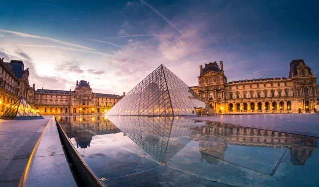 The louvre pyramid by i. M. Pei