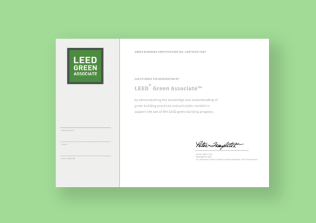 Leed green associate certification