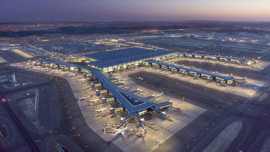 Aerial view of istanbul airport