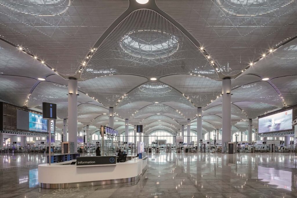 The interiors of istanbul international airport