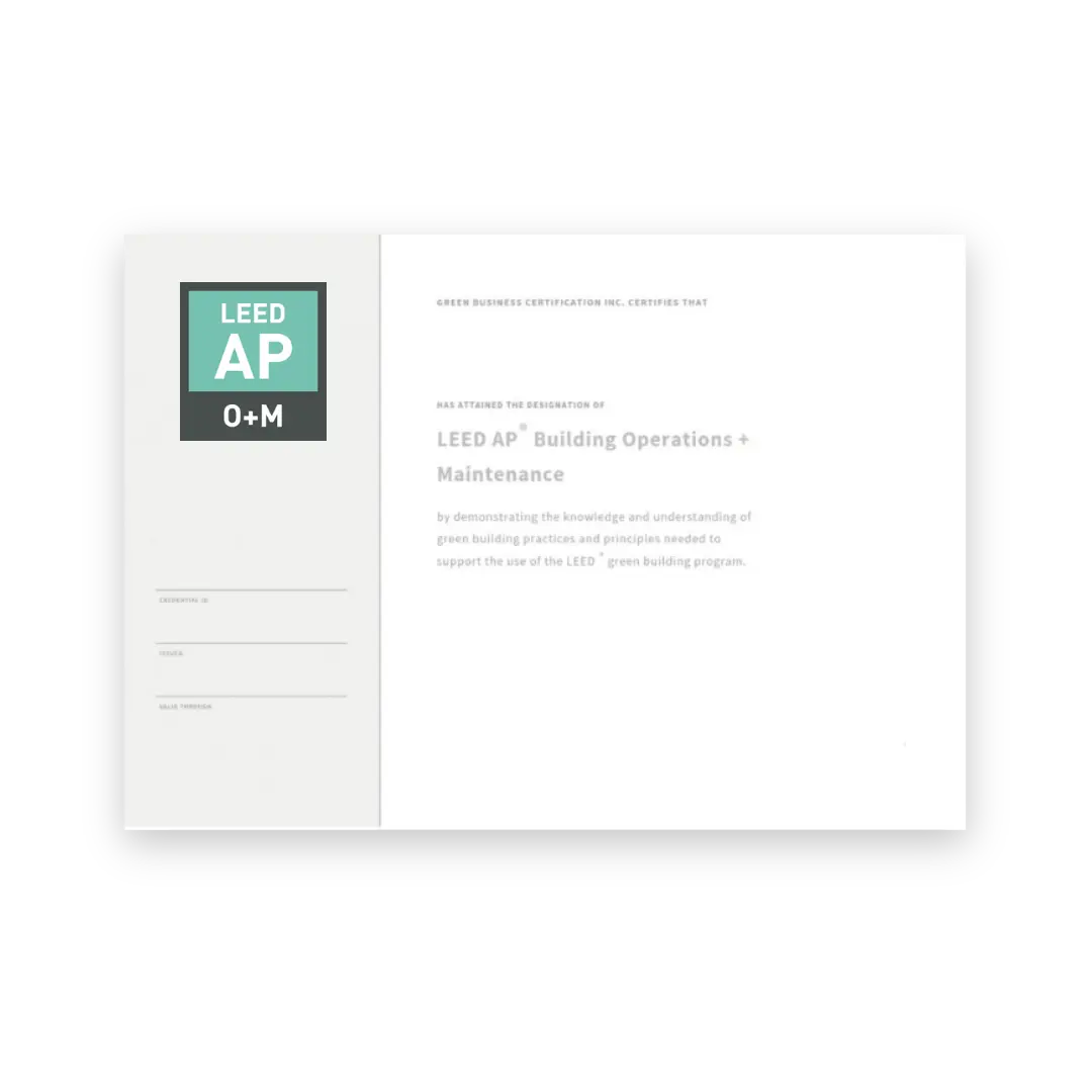LEED AP O+M credential