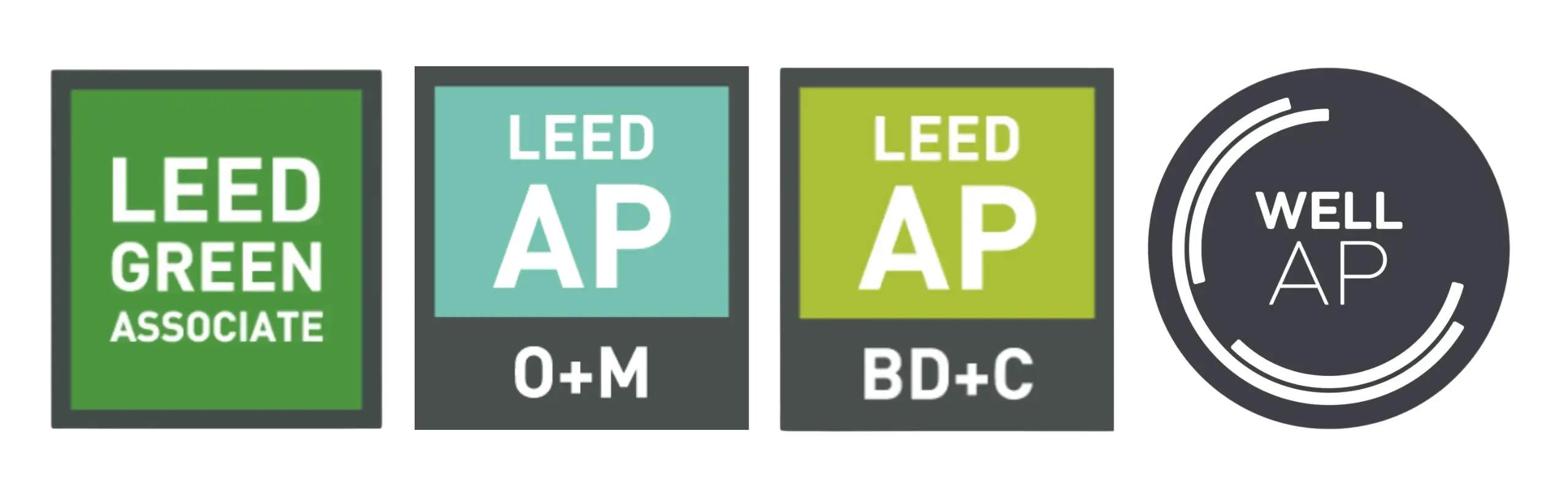 leed and well ap logos