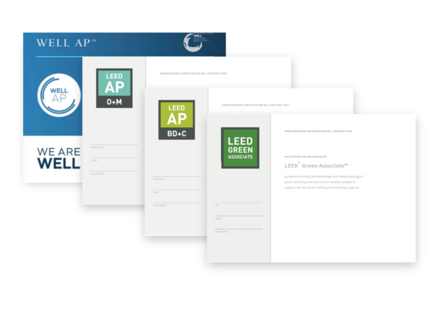 LEED and WELL credentials