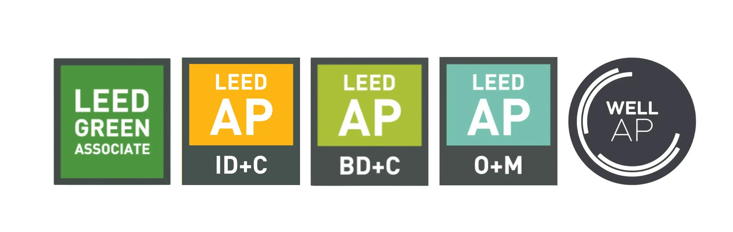 LEED and well ap logos